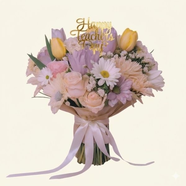 Luxury Mixed Tulip and Rose Bouquet