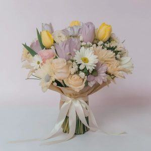 Luxury Mixed Tulip and Rose Bouquet