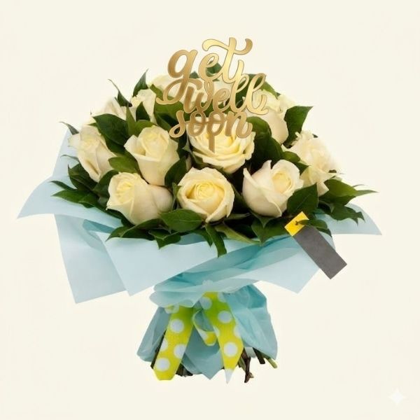 Luxury White Roses Gift Bouquet Luxury White Roses Gift Bouquet