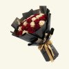 Midnight Gold Elegance Red & Ivory Roses