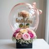 Personalized Birthday Rose Bubble Balloon