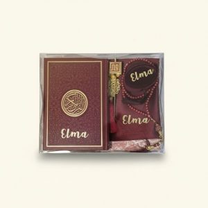 Personalized Islamic Maroon Gift Set