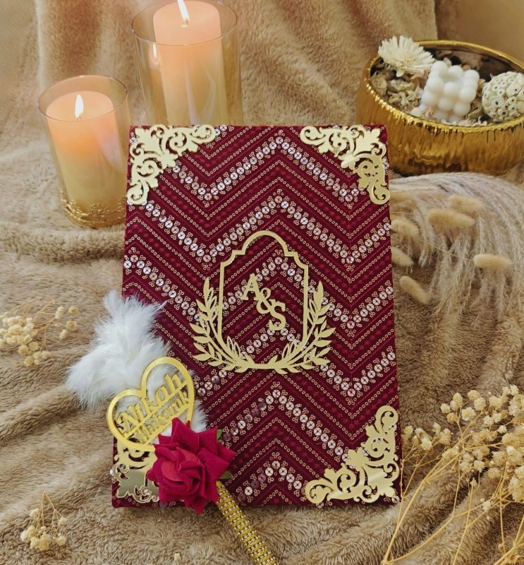 Personalized Nikkah nama with pen
