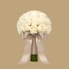 Pure White Bloom Rose Bouquet (2) Pure White Bloom Rose Bouquet