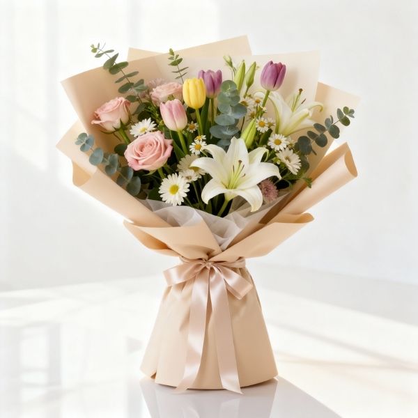 Soft Pastel Bloom Bouquet