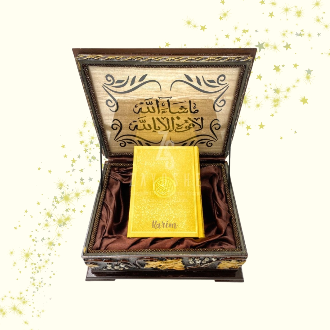 Wooden Box With Personalised Quran