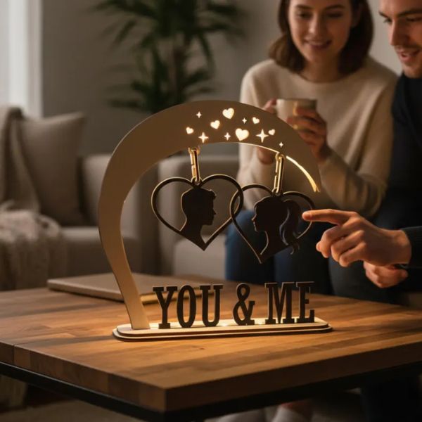 You & Me Romantic Couple Wooden Table Decor – Digital File