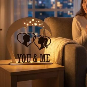 You & Me Romantic Couple Wooden Table Decor – Digital File