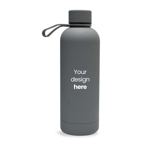 Drinkware Soft Touch Grey Bottle