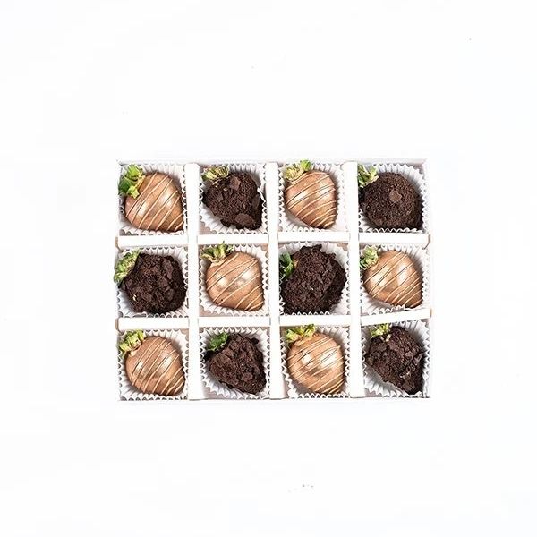 Golden and Dark Chocolate Covered Berries