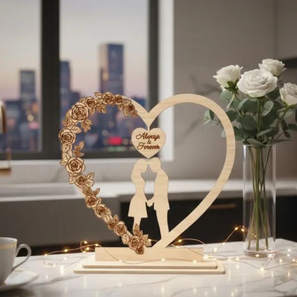 Love Couple Table Decor Laser Cut Digital File