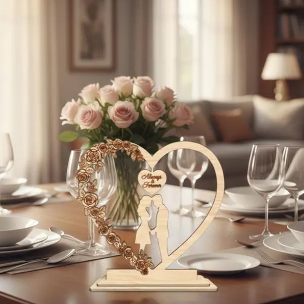 Love Couple Table Decor Laser Cut Digital File