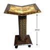 Zayoshe Holy Quran Syrian Art Stand - Dark Brown