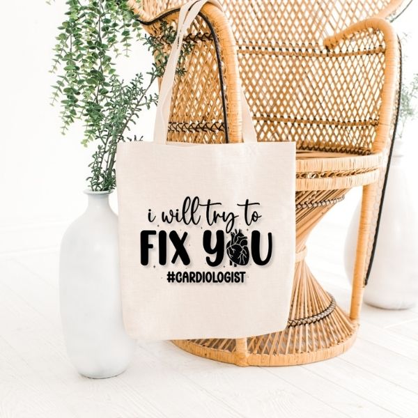 Cardiology Lover Tote Bag – I Will Fix You Cardiology Lover Tote Bag – I Will Fix You