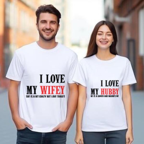 Husband Wife Love Quote Matching T-Shirts