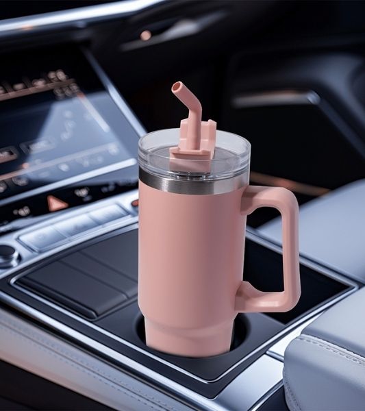 Insulated Travel Tumbler with Handle and Lid