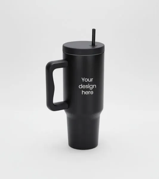 Insulated Travel Tumbler with Handle and Lid Insulated Travel Tumbler with Handle and Lid