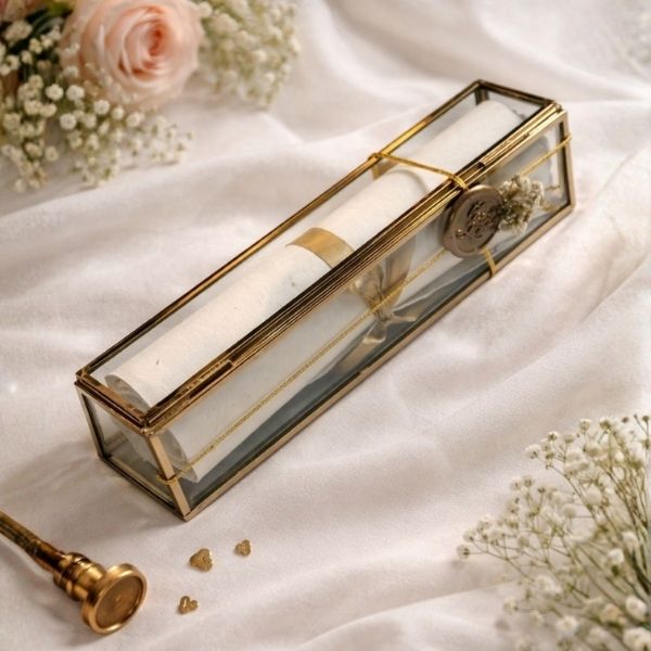 Luxury Glass Wedding Invitation Box