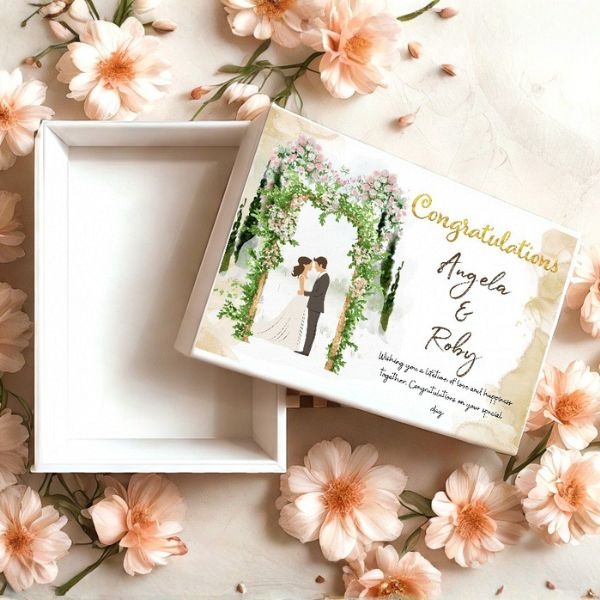 Personalized Bride & Groom Keepsake Box