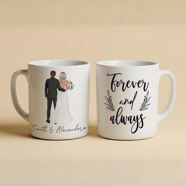 Personalized Bride & Groom Wedding Mug
