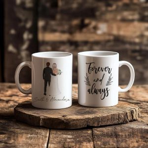 Personalized Bride & Groom Wedding Mug