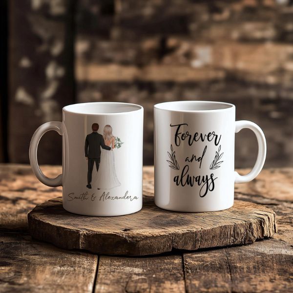 Personalized Bride & Groom Wedding Mug