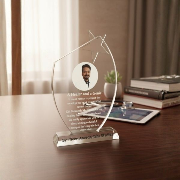 Personalized Doctor Appreciation Crystal Plaque