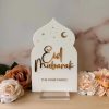 Personalized Family Name Eid Mubarak Acrylic Table Sign