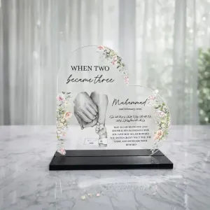 Personalized New Born Heart Acrylic Personalized New Born Heart Acrylic