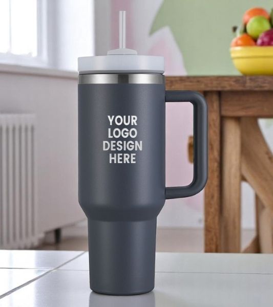 Recycled Tumbler with Straw