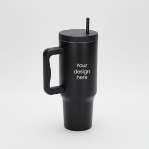 Recycled Tumbler with Straw