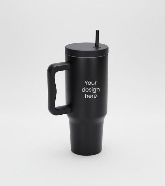 Recycled Tumbler with Straw