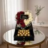 Customized Anniversary Floral Heart and Chocolate Drawer Box