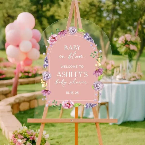 Floral-Baby-Shower-Sign-Board Floral-Baby-Shower-Sign-Board