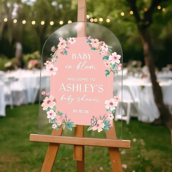Floral-Baby-Shower-Sign-Board Floral-Baby-Shower-Sign-Board