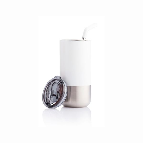 Insulated Tumbler With Reusable Straw