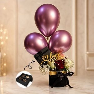 Luxe Lavender Balloon for Mom with Chocolates