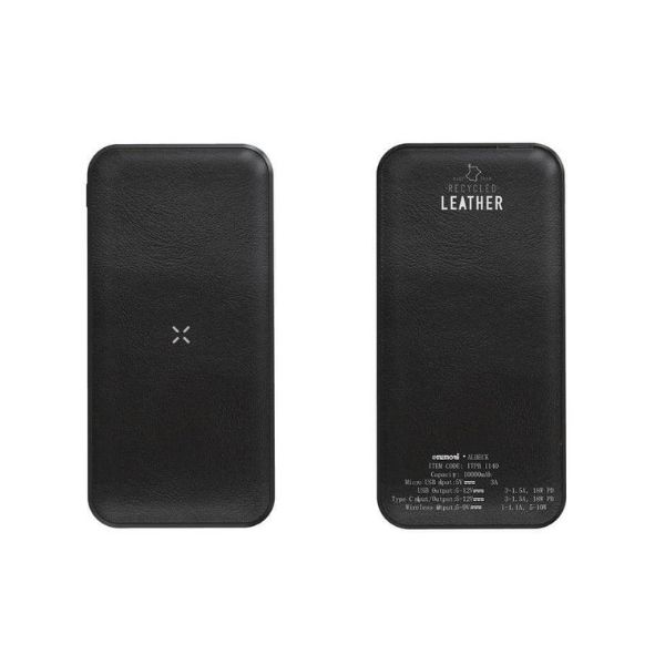 Recycled Leather 10000mAh PD Fast Charging Powerbank