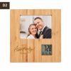 Bamboo Anniversary Digital Frame with Digital Clock
