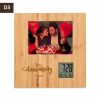 Bamboo Anniversary Digital Frame with Digital Clock