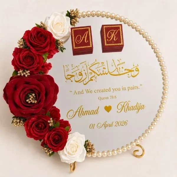 Custom Wedding Mirror with Certificate