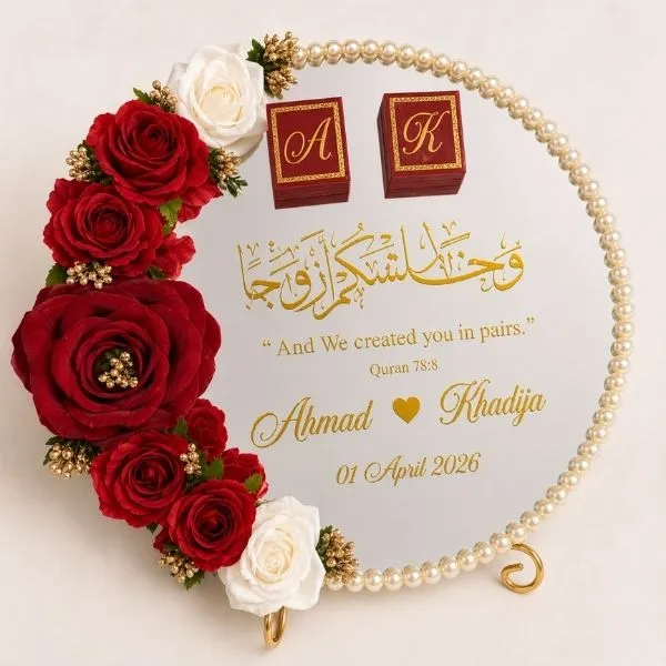 Custom Wedding Mirror with Certificate - Gifts gift from ZAYOSHE in Maleha Street, Sharjah, UAE - image 2