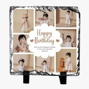 Customized Birthday Photo Rock Slate Customized Birthday Photo Rock Slate