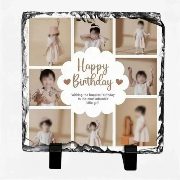 Customized Birthday Photo Rock Slate (5) Customized Birthday Photo Rock Slate