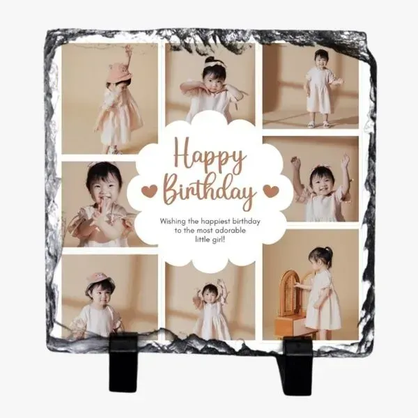 Customized Birthday Photo Rock Slate Customized Birthday Photo Rock Slate