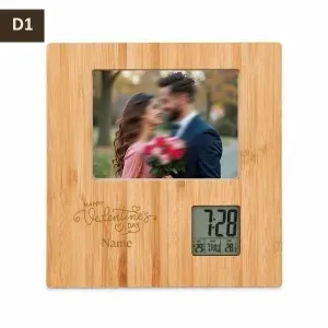 Customized Valentine’s Day Photo Frame with Digital Clock Customized Valentine’s Day Photo Frame with Digital Clock