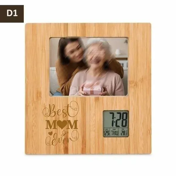 Elegant Mom Memory Frame with Built-in Digital Clock