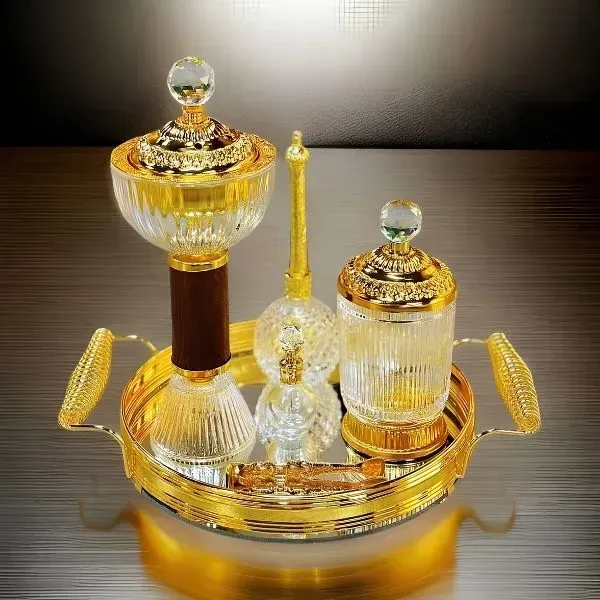Golden Premium Incense Burner Set