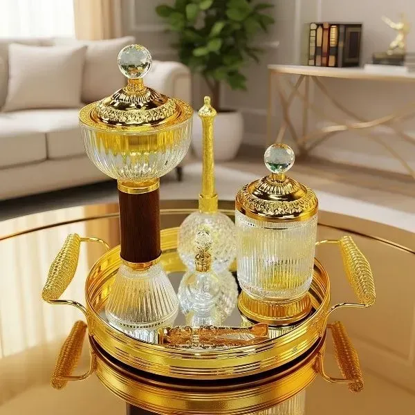 Golden Premium Incense Burner Set