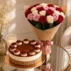 Premium Celebration Roses & Cake Combo (2) Premium Celebration Roses & Cake Combo